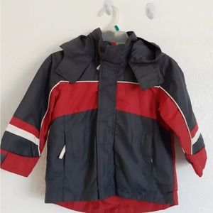 Circo hooded jacket. Size:2T. Color: red and black.